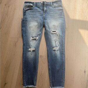 KanCan Blue Skinny Distressed Jeans